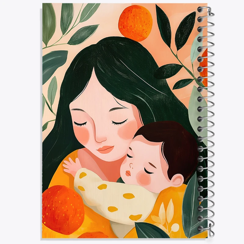 دفتر ژورنال نویسی 50 برگ خندالو مدل نقطه ای طرح مادرانه کد F7430