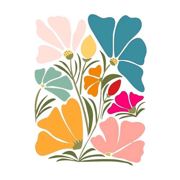 استیکر پارچه و لباس پاد آفرین طرح گل کد 3317