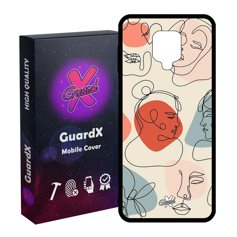 کاور گارد ایکس طرح دختر مدل Glass10363 مناسب برای گوشی موبایل شیائومی Redmi Note 9S / Note 9 Pro / Note 9 Pro Max