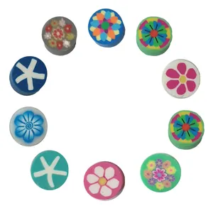  مهره دستبند طرح گلها فیمو کد AD 125 مجموعه 10 عددی