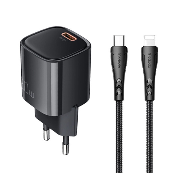 شارژر دیواری 20 وات مک دودو مدل CH-4693 به همراه کابل لایتنینگ