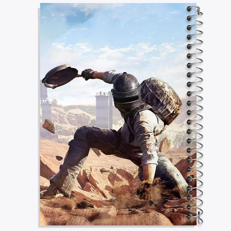 دفتر شطرنجی 50 برگ خندالو طرح بازی پابجی PUBG کد 3803