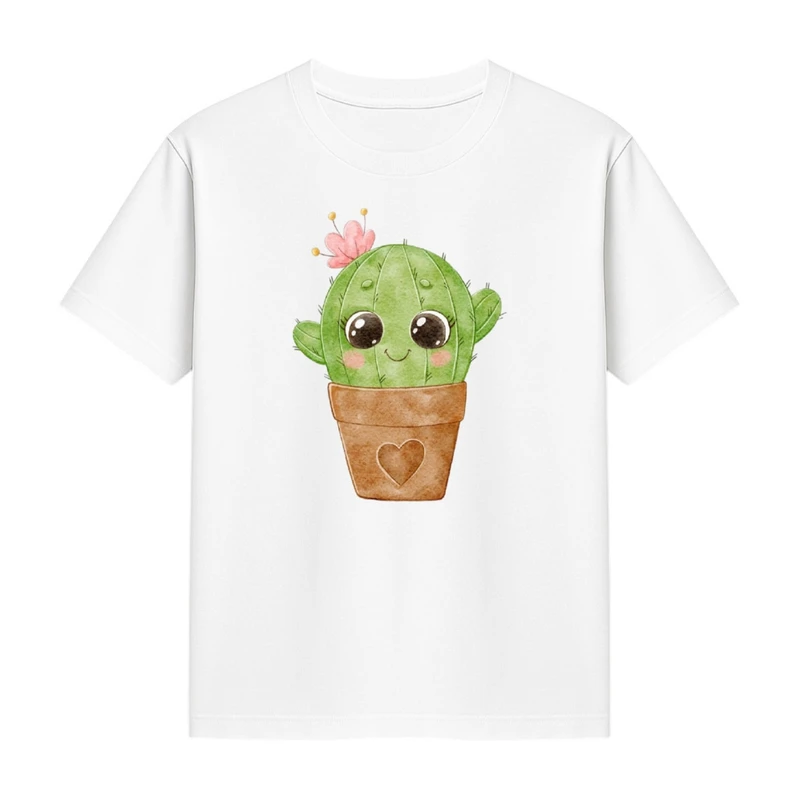 تی‌شرت آستین کوتاه دخترانه مدل کاکتوس کوچولو کد p1 