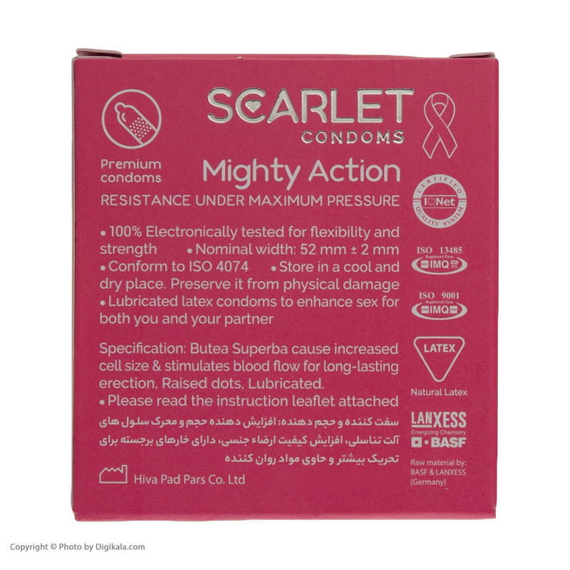 کاندوم اسکارلت مدل MIGHTY ACTION بسته 3 عددی کاندوم اسکارلت مدل MIGHTY ACTION بسته 3 عددی