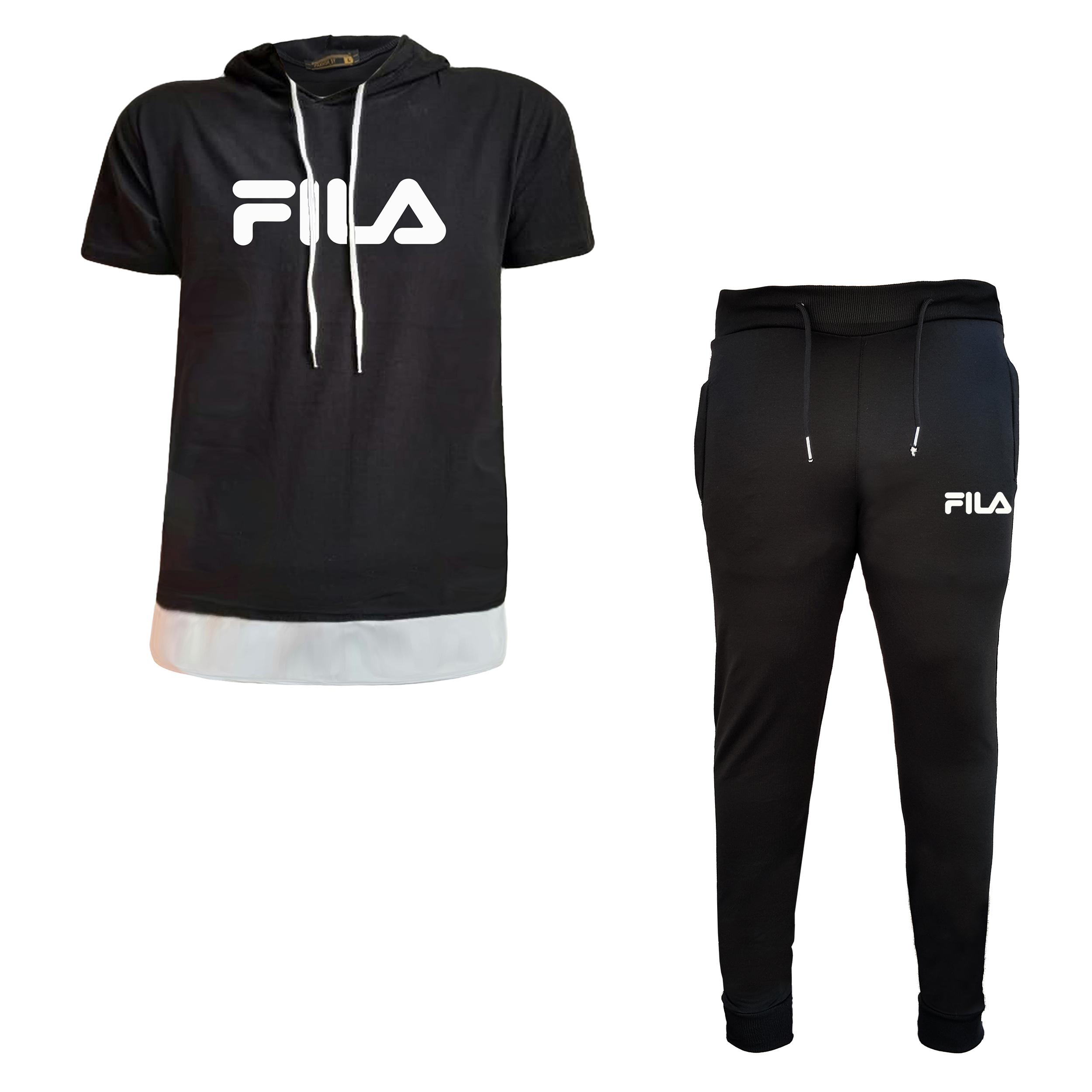 ست تی شرت کلاه دار و شلوار مردانه کد 84245