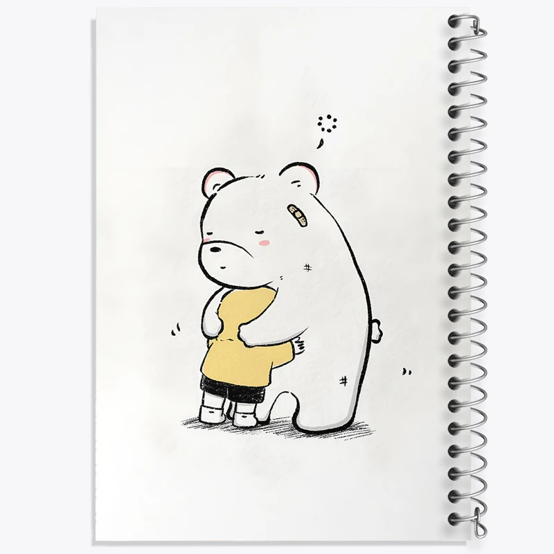 دفتر شطرنجی 50 برگ خندالو طرح کودکانه کیوت کد N3267