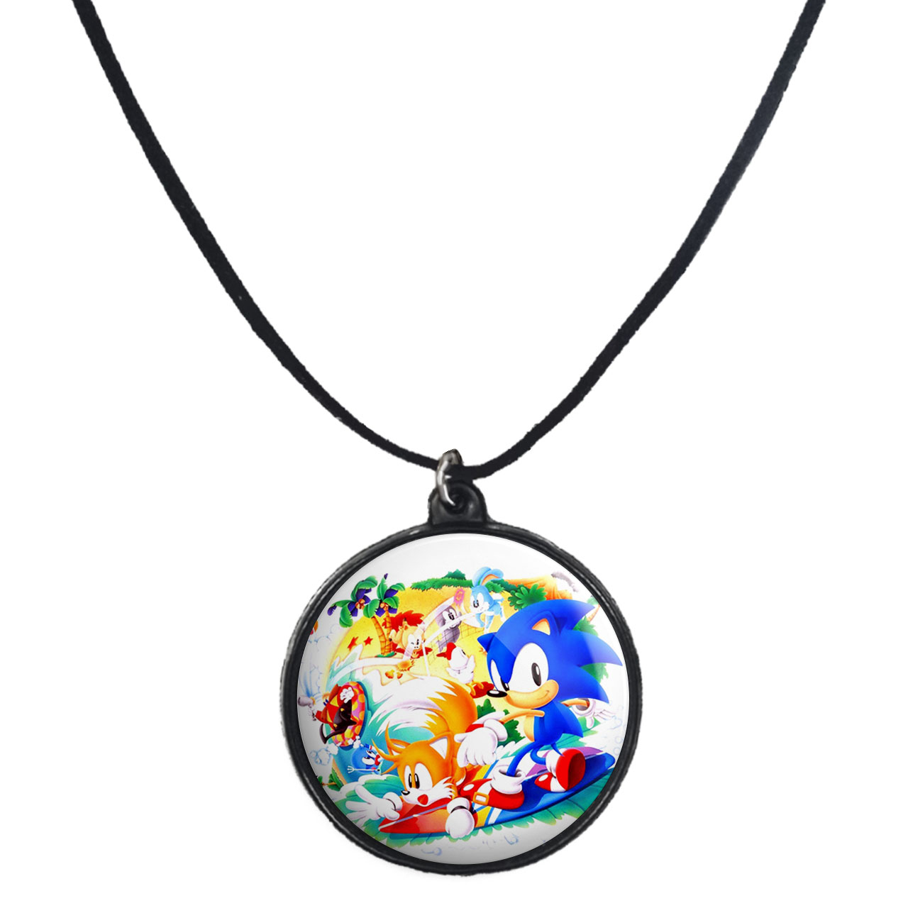 گردنبند پرمانه طرح سونیک کد pmb.14943 مدل دو طرفه