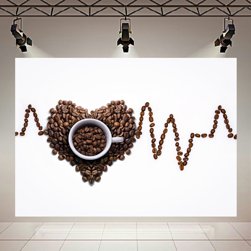 پوستر طرح قهوه مدل ضربان قلب کد AR9918