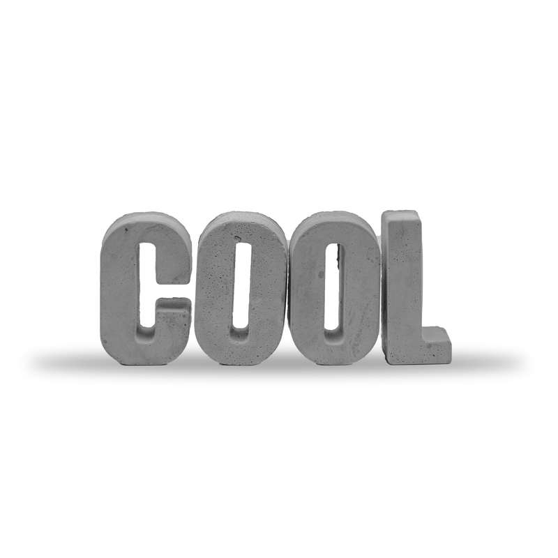 مجسمه طرح حروف بتنی مدل COOL مجموعه 4 عددی