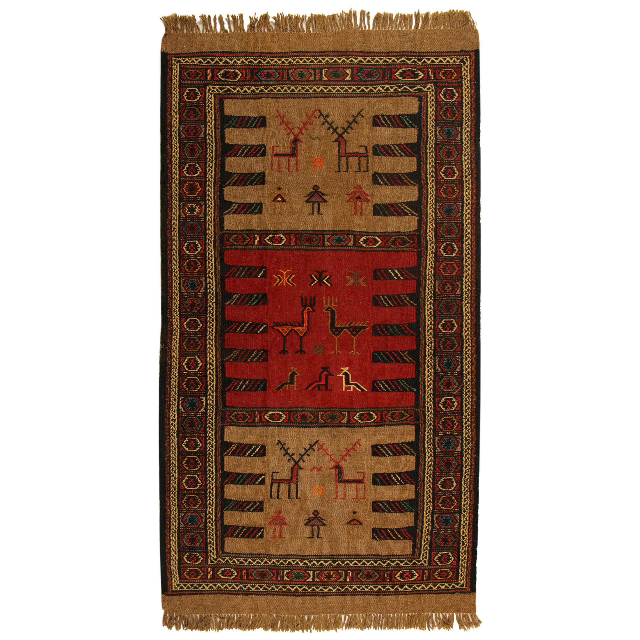 گلیم دستبافت دو متری کد 990795