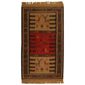 گلیم دستبافت دو متری کد 990795