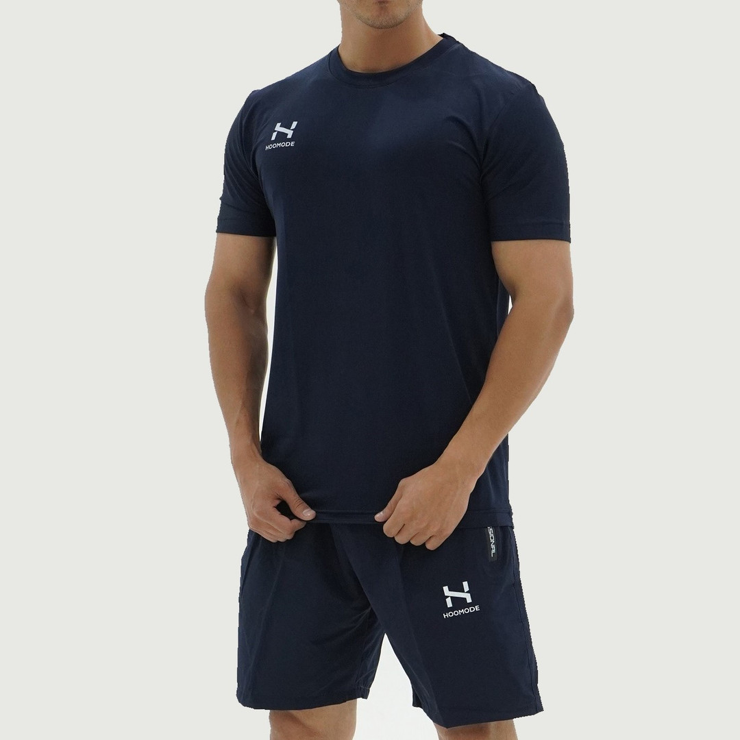 ست تی شرت و شلوارک ورزشی هومد مدل سوزنی کد Hk36