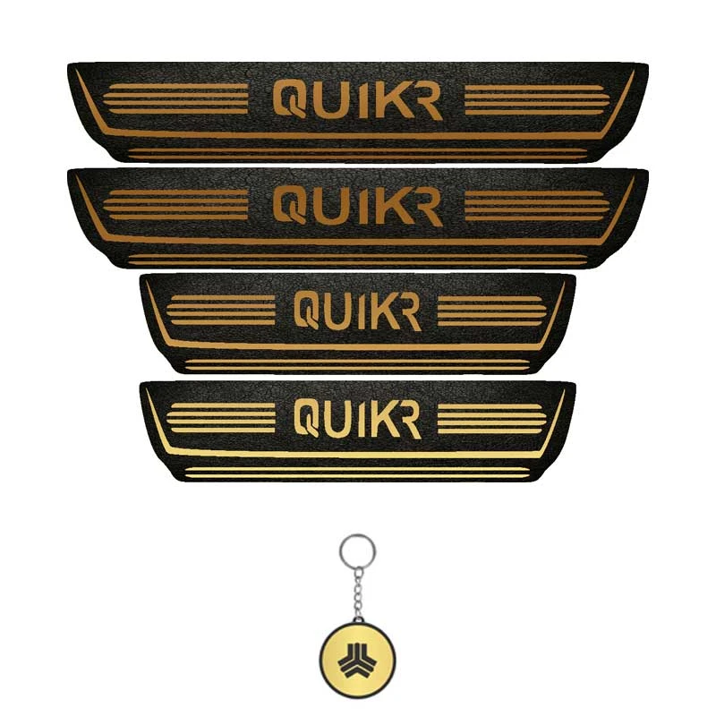 برچسب پارکابی خودرو لندمون کد LMm0065 MT مناسب برای کوییک آر مجموعه 4 عددی به همراه جا کلیدی