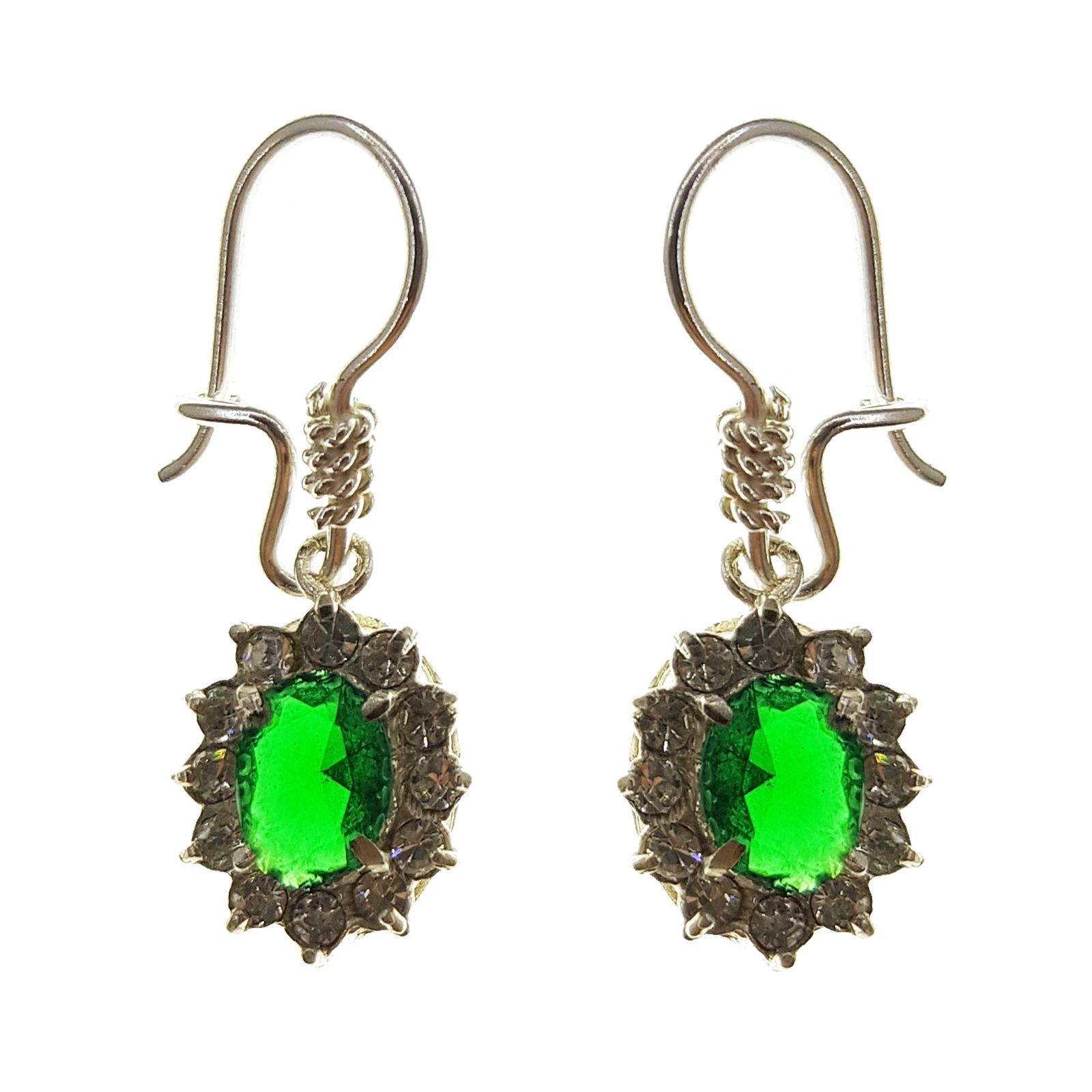 گوشواره نقره زنانه سلین کالا مدل زبرجد ce-zeb9 - - 1