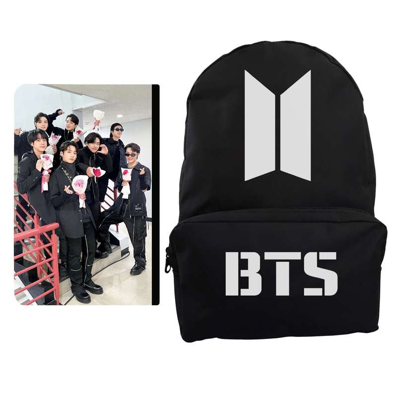 کوله پشتی مدل گروه موسیقی bts کد 700 به همراه کلاسور