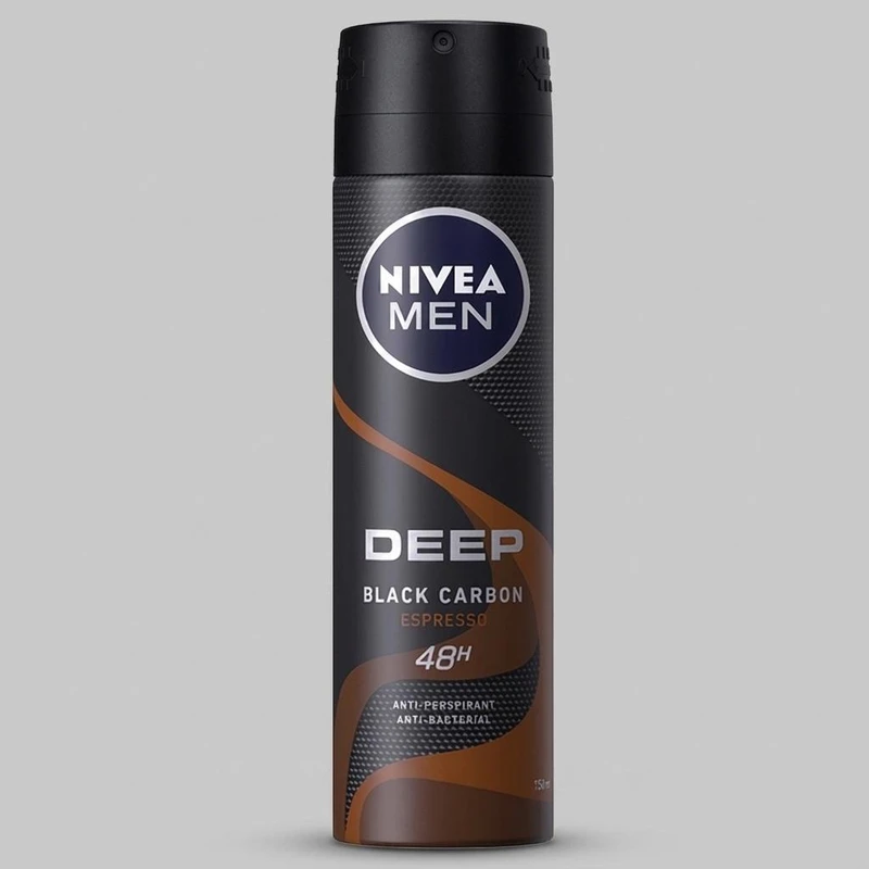 اسپری ضد تعریق مردانه نیوآ مدل Deep Black Carbon حجم 150 میلی لیتر