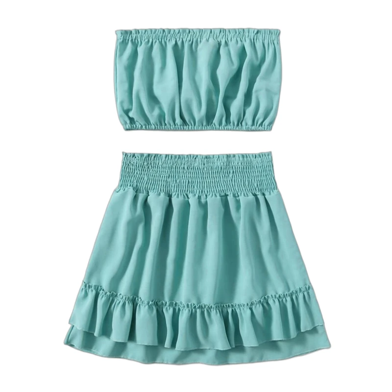 ست تاپ و دامن زنانه مدل کوتاه تابستانی