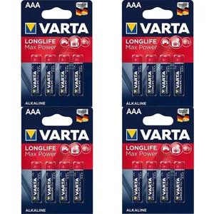باتری نیم قلمی وارتا مدل LongLife Max-LR03 بسته 16 عددی