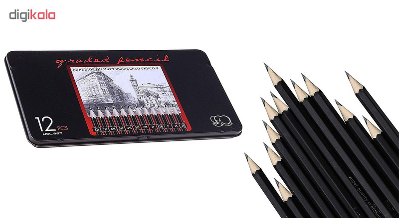 مداد مشکی اوسلون مدل USL-967 بسته 12 عددی