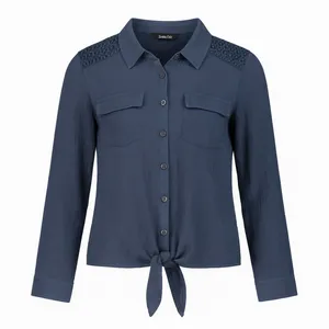 شومیز آستین بلند یقه برگردان زنانه مدل 7806