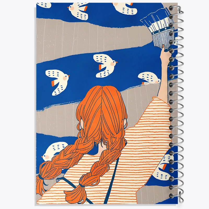 دفتر لیست خرید 50 برگ خندالو طرح دختر نقاش کد F7373