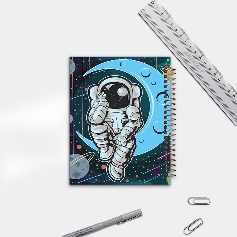 دفترچه یادداشت 100 برگ طرح فضانورد کد O124
