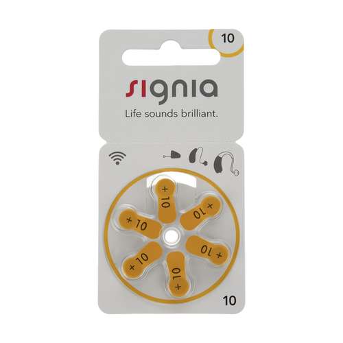 باتری سمعک سیگنیا کد 10 بسته 6 عددی