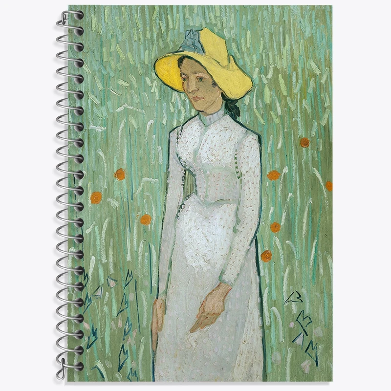 دفتر زبان 50 برگ خندالو مدل دو خط طرح ونسان ونگوگ (Van Gogh) کد 36815