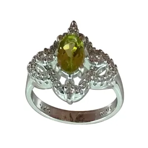 انگشتر نقره زنانه سلین کالا مدل زبرجد کد MPS-10