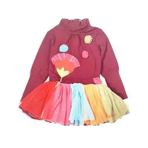 پیراهن دخترانه توک توک مدل رنگارنگ TAK