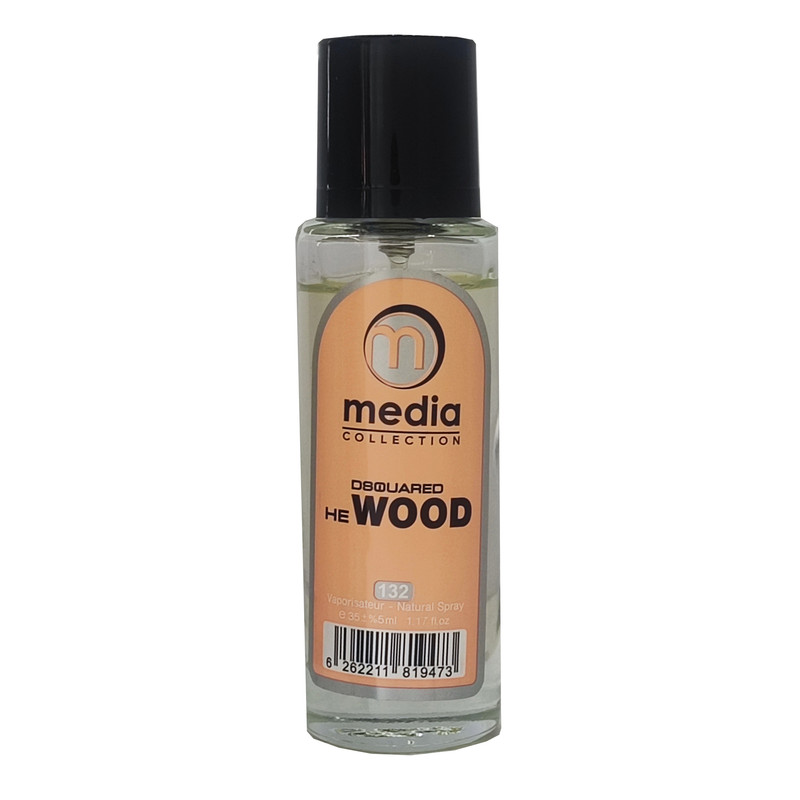 عطر جیبی مردانه مدیا مدل He Wood حجم 35 میلی لیتر 