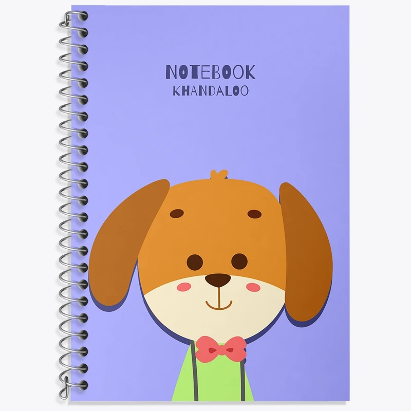 دفتر زبان 50 برگ خندالو مدل دو خط طرح سگ بامزه کد N1100