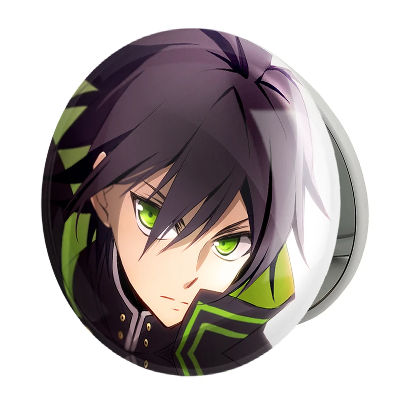 آینه جیبی خندالو طرح یویچیرو هیاکویا انیمه اسرافیل پایانی  مدل تاشو کد 12635 