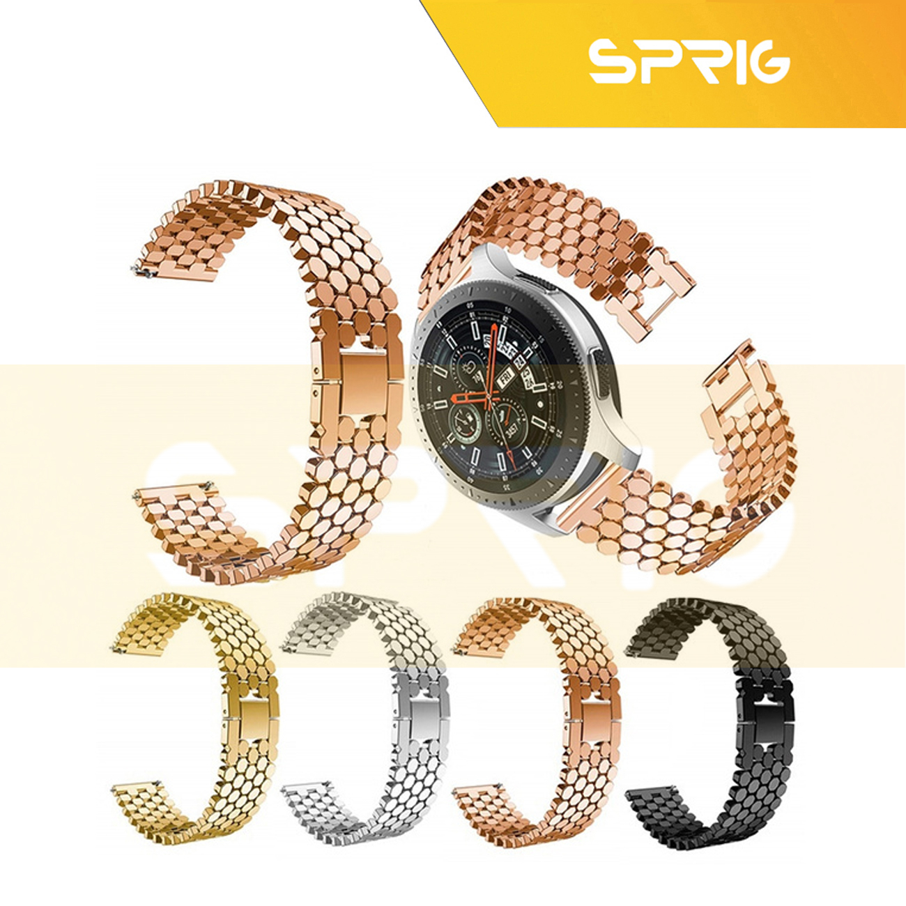 بند اسپریگ مدل Elegant مناسب برای ساعت هوشمند امیزفیت GTS / GTS 2 / GTS 2 Mini / GTS 3 / GTS 4 / GTS 4 Mini