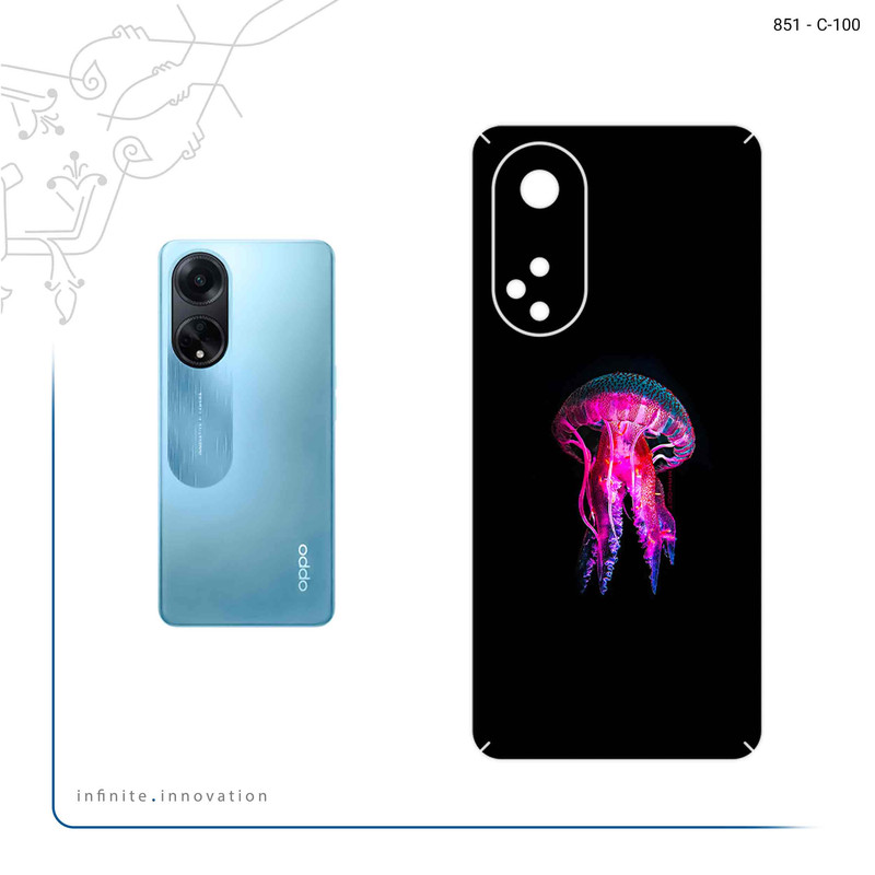 برچسب پوششی ماهوت مدل jellyfish مناسب برای گوشی موبایل اپو A98