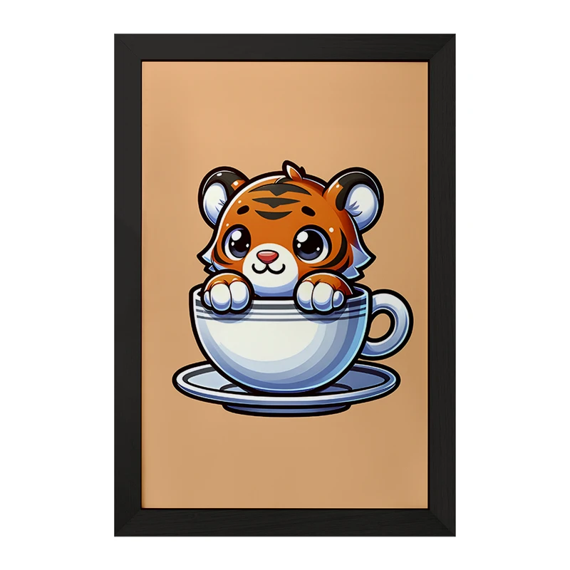 تابلو خندالو مدل ببر بامزه کد F7741