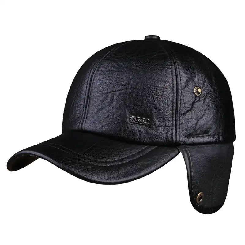 کلاه طرح روس مدل چرم گوشدار