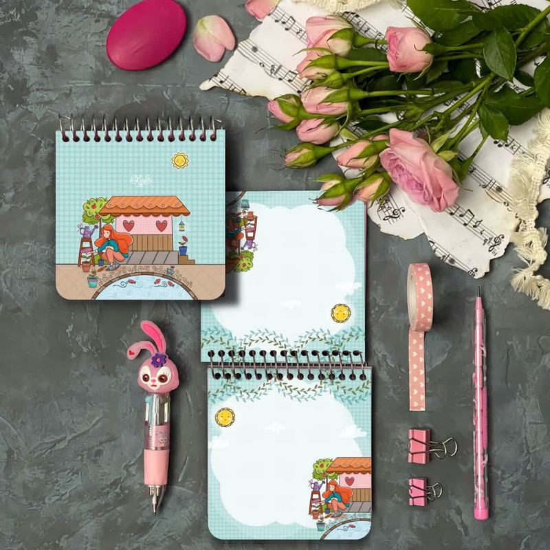 دفترچه یادداشت ۸۰ برگ دایان مدل حاشیه دار کد ۴۱۷۶۲ بسته ۶ عددی