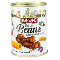 کنسرو لوبیا چیتی و پاستا ماهوند - 350 گرم