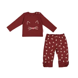 ست تی شرت آستین بلند و شلوار نوزادی آدمک مدل 2171220-70