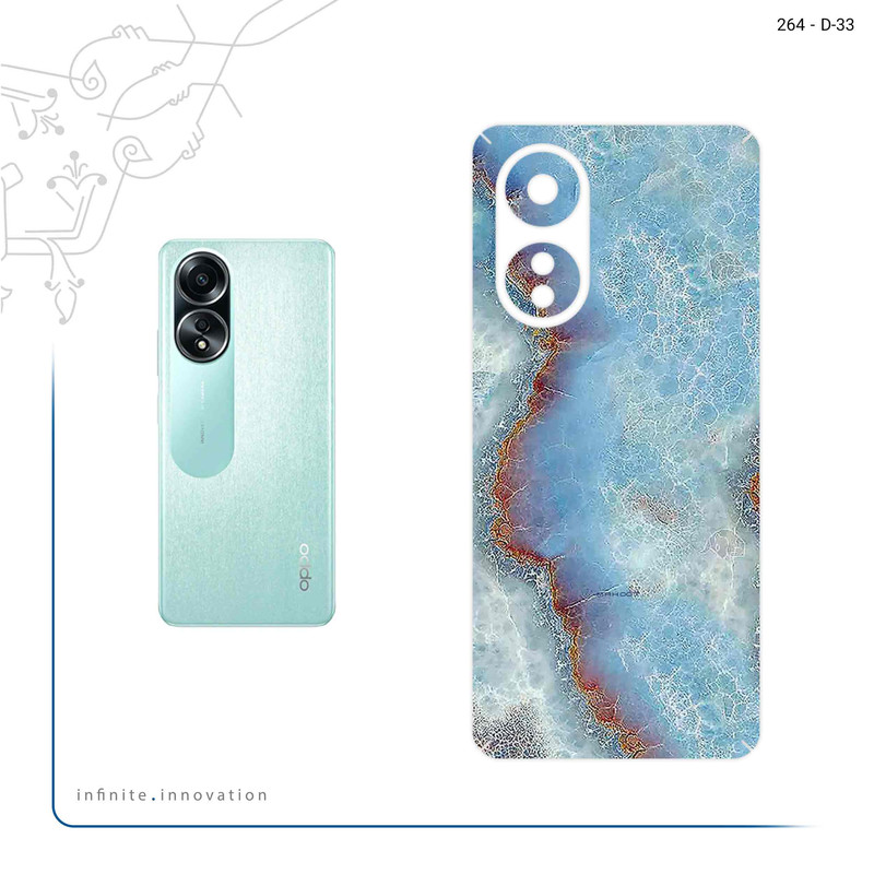 برچسب پوششی ماهوت مدل Blue_Ocean_Marble مناسب برای گوشی موبایل اپو A58 4G
