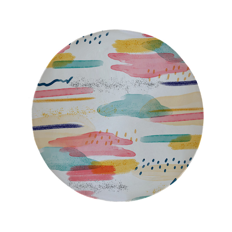 پادری مدل دایره طرح آبرنگی کد 8000 سایز 90 × 90 سانتی متر 