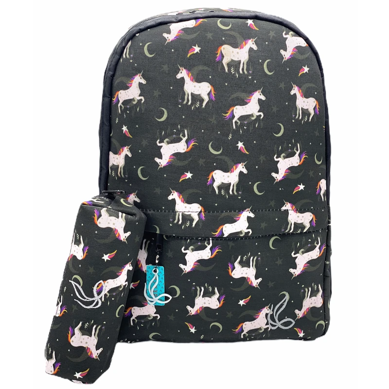 کوله پشتی ساراسا طرح یونیکورن مدل Unicorn 05 به همراه جامدادی