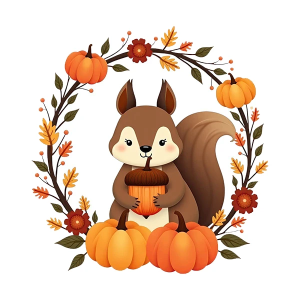 استیکر پارچه و لباس پاد آفرین طرح سنجاب کارتونی کد 852