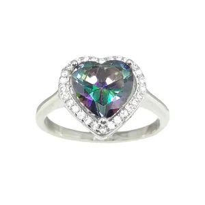 انگشتر نقره زنانه مدل قلب  کد 10015