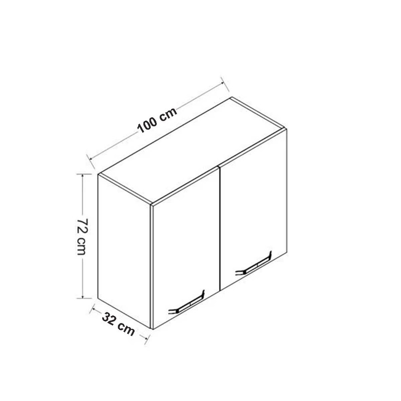 کابینت دیواری فلفور کابینت مدل 100 cm