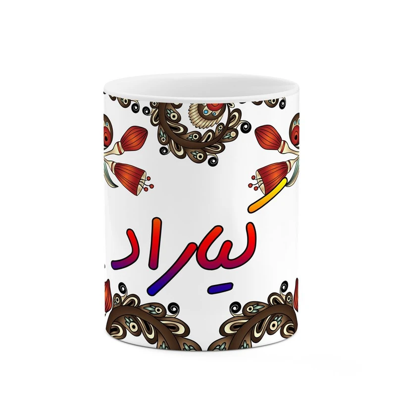 ماگ کاکتی مدل اسم کیاراد طرح سنتی گل و بته کد mgh46633