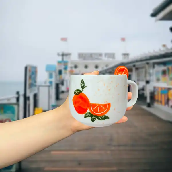 ماگ سرامیکی مدل آبمیوه طرح پرتقال کد8