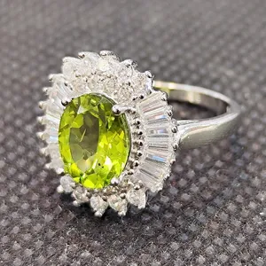 انگشتر نقره زنانه مدل زبرجد آفریقایی کد 25