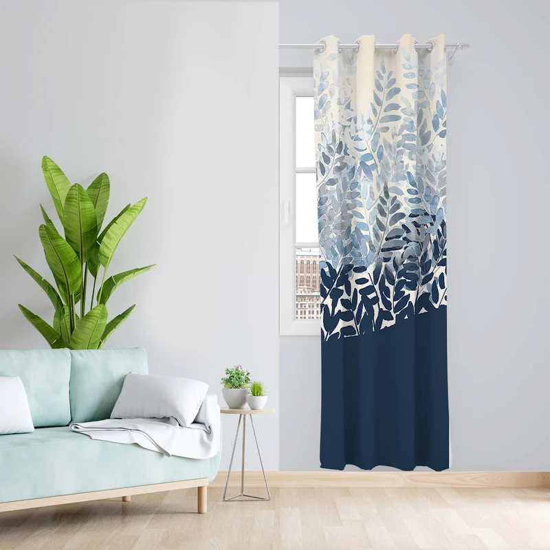 پرده طرح شاخه مدل مخمل پانچی کد 1700 z سایز 140x200 سانتی متر